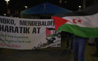 Saharar herriari elkartasuna adierazteko,  elkarretaratzea egin zen Trianguloan