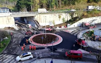 Basabe biribilguneko lanak, bukatzear