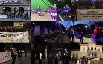 Indarkeria matxista salatzeko mobilizazioak egin dituzte Aiaraldeko herri gehienetan