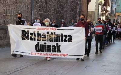 Inbertsio publikoa izan zen atzoko mobilizazioaren ardatza
