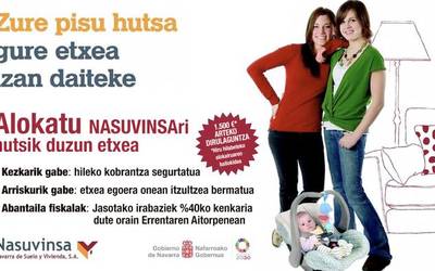 1.500 euro arteko dirulaguntza jasoko du etxebizitza hutsa Nasuvinsaren Alokairu Poltsan alokagai jartzen duen partikularrak