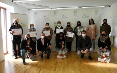 Lazkaoko Gabonetako erakusleihoen VI. lehiaketako sari banaketa ospatu zen