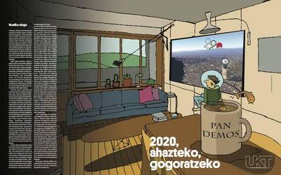 'Ikusiko dugu', Juan Luis Romatet kazetariaren artikulua eta Daniel Carballoren ilustrazioa