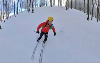 Zegama-Aizkorriko inguruak 360 gradutan eta eski gainean grabatuta