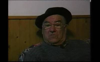 Garai bateko inauterietaz solasean Manuel Bazterrikarekin 2003. urtean