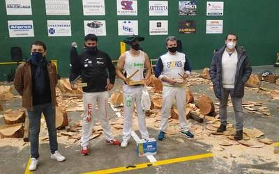 Julen Olano leitzarrak irabazi du Nafarroako bigarren mailako aizkora txapelketa