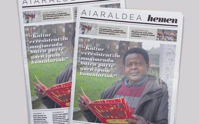 Boniface Ofogo ipuin-kontalaria, mendi erreskateak eta AP-68a, Aiaraldea Hemen hamabostekariaren zenbaki berrian