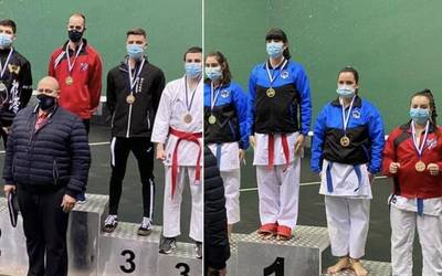 Odei Vazquez eta Joanna Perez karatekak podiumera igo dira Gipuzkoako Txapelketan