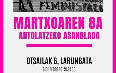 Asanblada egingo da larunbatean M8ko ekitaldiak antolatzeko