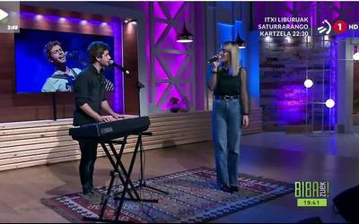 Julen Alonsok 'Zin dagit' abestia aurkeztu zuen atzo Biba Zuek! programan