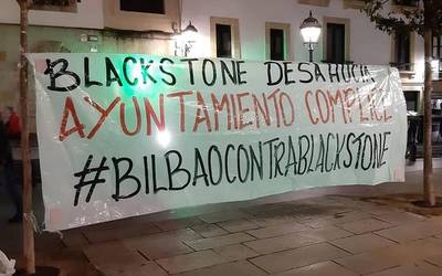 'Bilbao Blackstonen aurka' kanpaina jarri du martxan berriro Maizterren Sindikatuak