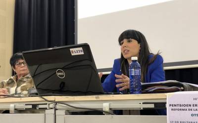 Sara Muñoz: "Bruselara bidali duten pentsioen proposamena ez da erreforma bat, tirita bat baizik"