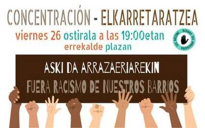 Arrazakeriaren kontrako elkarretaratzea deitu dute ostiralean Errekalden