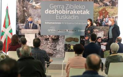 1936ko gerrako 110 gorpu atera dituzte lurpetik Gipuzkoa, Araba eta Bizkaian
