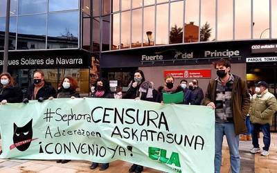 Sephorak ELAko bi ordezkari sindikalak kaleratu ditu greba sustatzeagatik
