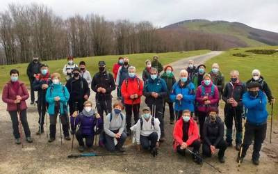 Arkupeak elkarteko 30 mendizale Leitzan ibili dira martxoaren 16an