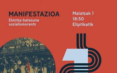 Ekimenak antolatu ditu Kontseilu Sozialistak maiatzaren 1ari begira