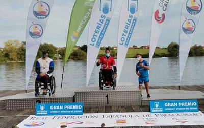 Higinio Riverok lau podium eskuratu ditu Espainiako Esprint Txapelketan