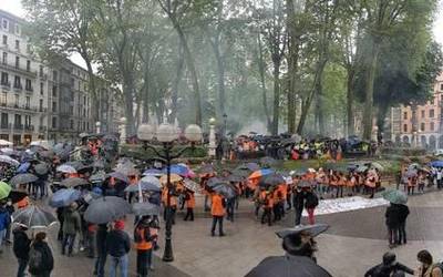 Langile elkartasuna Bilbora eraman dute Tubacexeko grebalariek