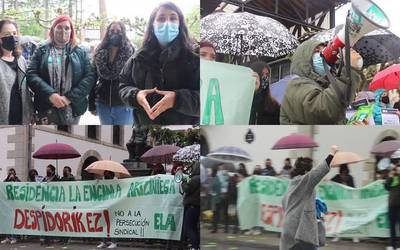Kaleratzeen aurka mobilizatzen hasi dira La Encina egoitzako langileak