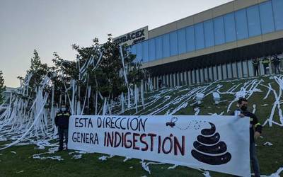 Tubacexeko grebalariek Deriora eraman dituzte berriro euren aldarrikapenak