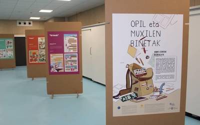 'Opil eta Muxilen binetak' erakusketa ikusgai da Elkargunean