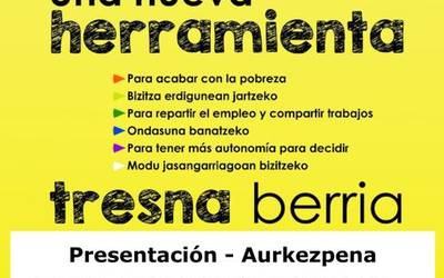 Baldintzarik Gabeko Oinarrizko Errenta Unibertsalaren aldeko herri-ekimena aurkeztuko dute Romo Kultur Etxean