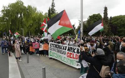 Palestinaren alde mobilizatu da Gasteiz