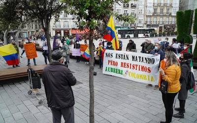 Kolonbiar herriaren erresistentzia oihua Gasteizen ere entzun da