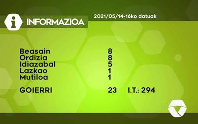 23 COVID-19 kasu detektatu dituzte asteburuan Goierrin