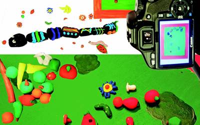 Snake jokoaren plastilinazko animazioa egin dute Egur arte tailerreko ikasleek