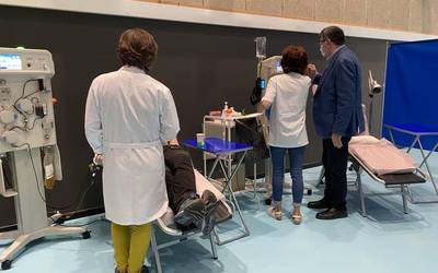 Plasmaferesi erako odol ateraldiak ari dira egiten lehendabizikoz Azkoitian