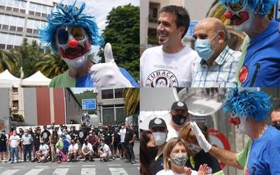 Porrotx eta Pablo Gorostiagaren babesa eta maitasuna jaso dute Tubacexeko grebalariek