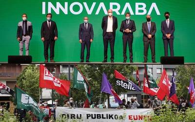 Innovaraba proiektuaren aurkezpenak aurrez aurre jarri ditu erakundeak eta sindikatuak