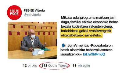 Haserrea piztu du "etxegabetzeak saihesteko" Gasteizko Udalaren Mikasa egitasmoak