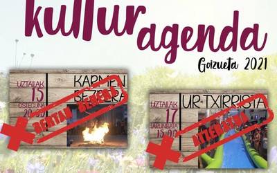 Uztailerako antolatuak zituzten kultur hitzorduak bertan behera utzi dituzte Goizuetan