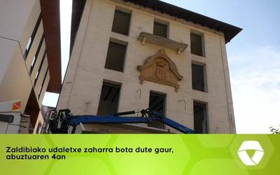 Zaldibiako udaletxea bota dute