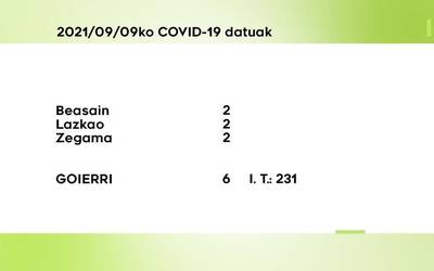 6 COVID-19 kasu aurkitu dituzte ostegunean Goierrin