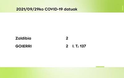 2 COVID-19 kasu berri aurkitu dituzte asteazkenean Goierrin