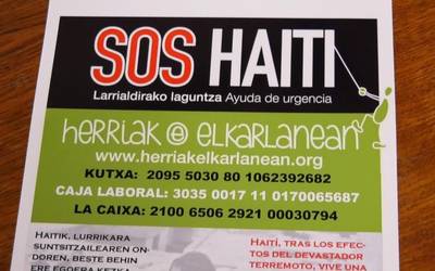 Haitira laguntza bideratzeko kanpaina abiatu du Herriak Elkarlaneanek