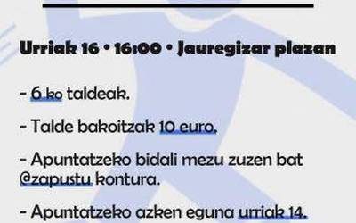 Zapustu plataformak zelai errea txapelkekta egingo du zapatuan Sopelan