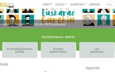 Orioko Udalaren webgunea, sei hizkuntzatan