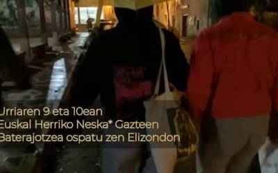EHko Neska* Gazteen Baterajotzean mutil batek neskei baso bat bota izana salatu dute Baztango Eragile Feministek