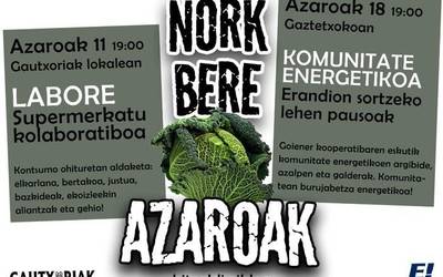 Kontsumoari buruzko hitzaldi sorta antolatu du Gautxoriak kultur elkarteak azaroan