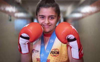 Izaro Blancok Montenegroko Europako Txapelketan egingo duen borrokaldia, hemen ikusgai