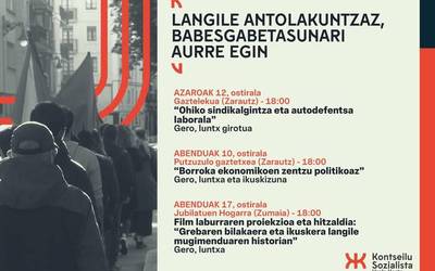 Hainbat hitzaldi antolatu ditu Kontseilu Sozialistak datozen asteetarako
