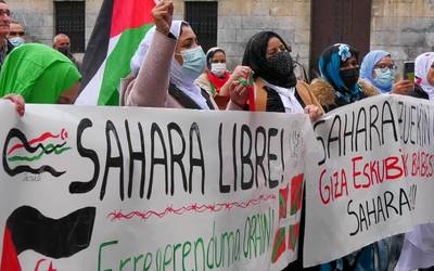 Saharar herriari elkartasuna adierazteko elkarretaratzea