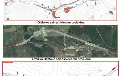 Olabeko eta Arraizko Bentako saihesbideen proiektuak 400.000 euroan esleitu dituzte