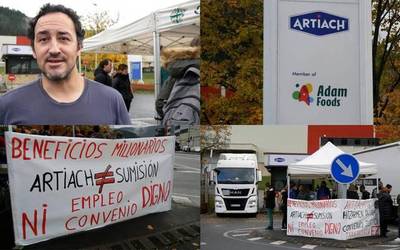 Lan hitzarmen duin baten alde borrokan ari dira Orozkoko Artiach lantegian