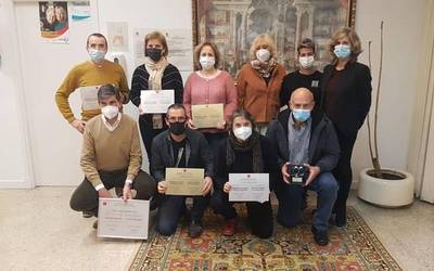 Omenaldia egin diete herriko bederatzi odol emaileri